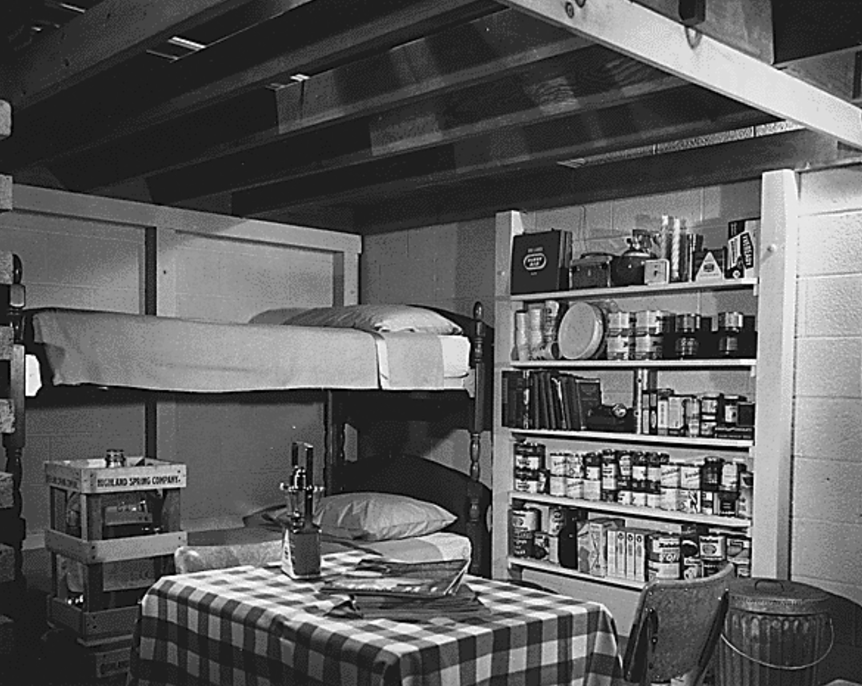 Idealized American fallout shelter 